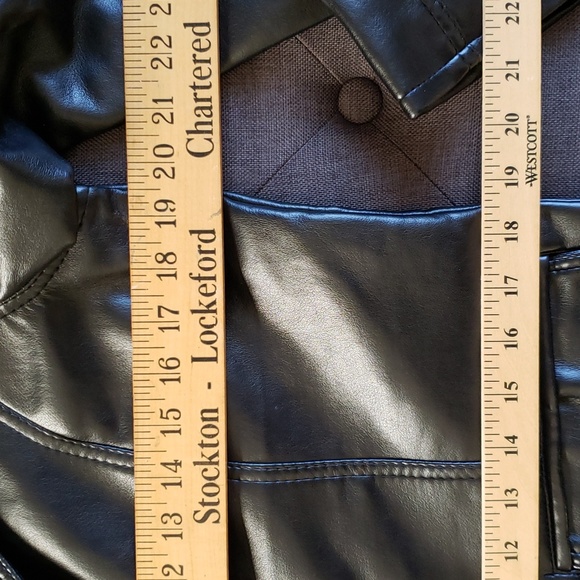 NWT A Emporio Collezione Vegan Leather Jacket Blazer - Picture 6 of 7